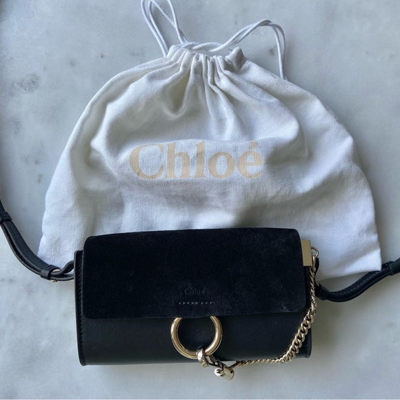 AUTHENTIC Chloe Faye Small Black Crossbody Bag - Picture 3 of 12
